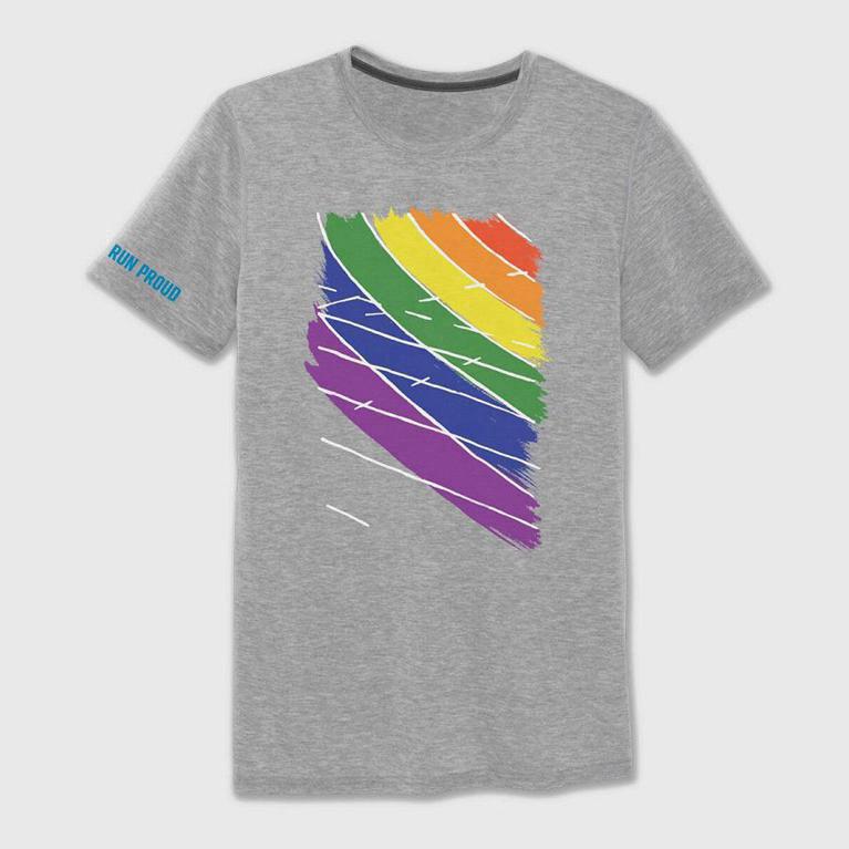 Brooks Distance Graphic Hardloopshirt voor Heren Grijs (WBPMT-8913)